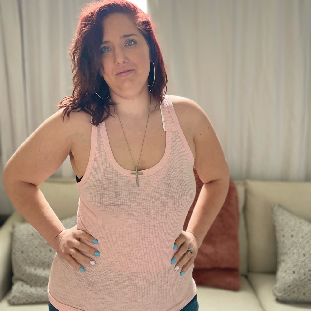 Solid Ribbed Tank Top